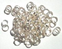 100 7mm Silver Plate Split Rings
